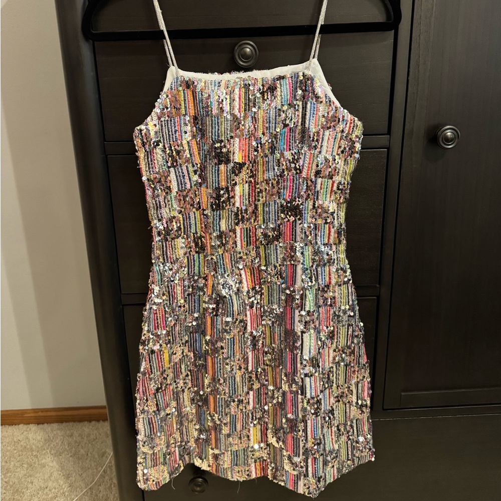 Nasty Gal Sequin Checkerboard Mini Dress - Picture 2 of 4